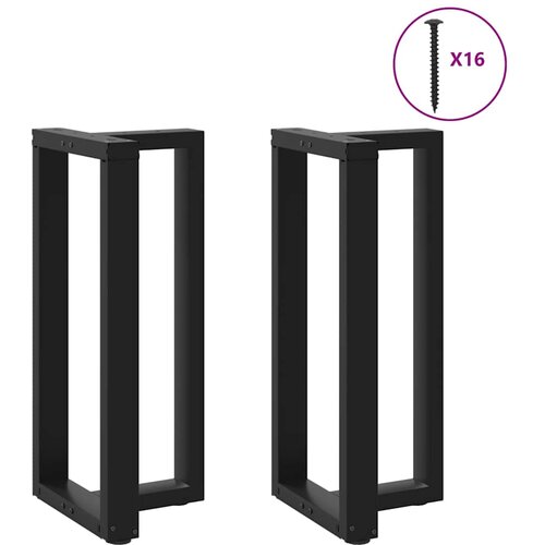vidaXL Noge za barski stol T-oblika 2 kom crne 40x35x(90-91) cm čelik Cijene