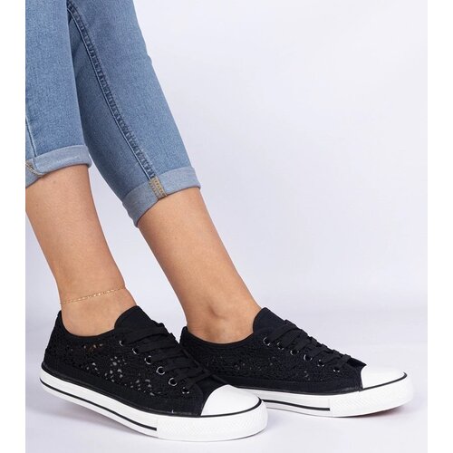 D/CEO marka niezdefiniowana Black women's perforated sneakers Saha Cene