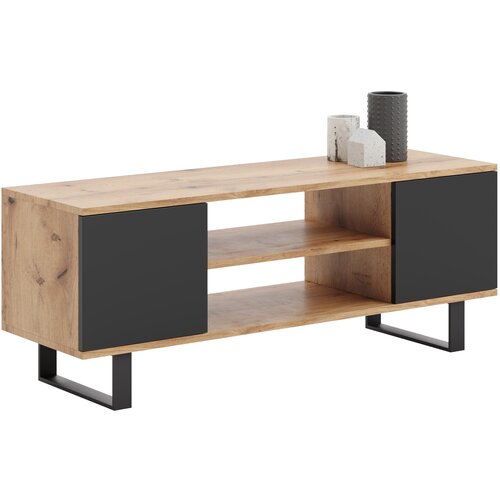 Kobi Furniture RTV omarica Focus 135 cm - loft hrast Craft/črna, (21960685) Cene