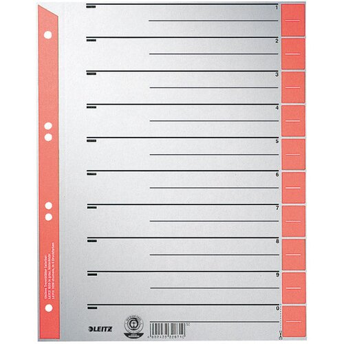 Pregrada KARTONSKA A4 LEITZ 16520325 CRVENA Slike