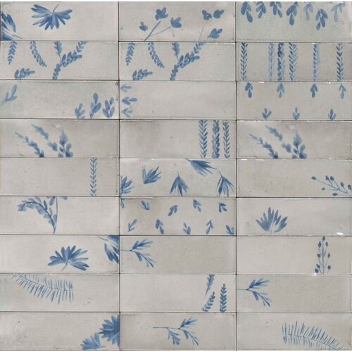 Marazzi Rice Grigio Decoro Leaf Lux 5x15cm M96V Slike