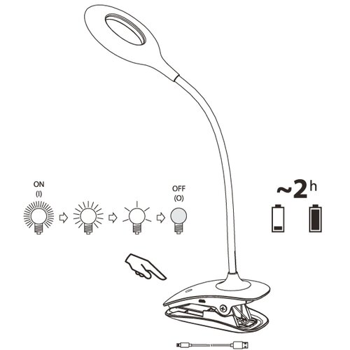 Eglo cabado reflektor/1, s kvač. led, 3w, 80lm, bijela Slike