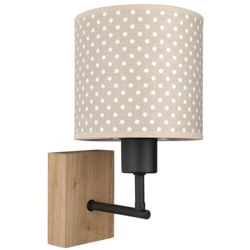 Brilagi Zidna lampa BOBO WOOD 1xE27/25W/230V hrast/crna/bež/tačkice Slike
