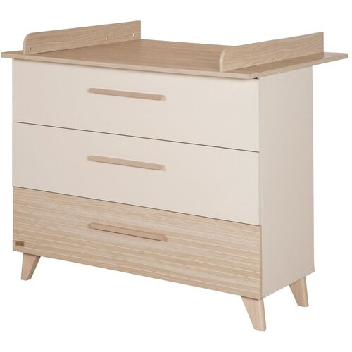 Roba Krem/u prirodnoj boji dječja komoda u dekoru hrasta s promjenjivim stolom 110x98x75 cm Sidney &amp;ndash; Slike