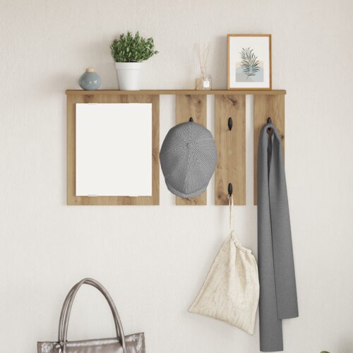 vidaXL Nadwyčajna obešalnik za plašče artisan hrast 85 x 10 x 45 cm Cene