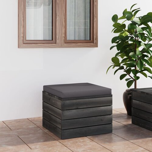 The Living Store Vrtni tabure iz palet z blazino borovina - Tabure Iz Palet, (21459809) Slike