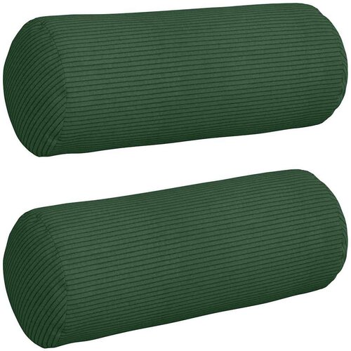 VidaXL valjkasti jastučići 2 pcs tamnozelena &amp;Oslash; 15 x 40 cm Slike