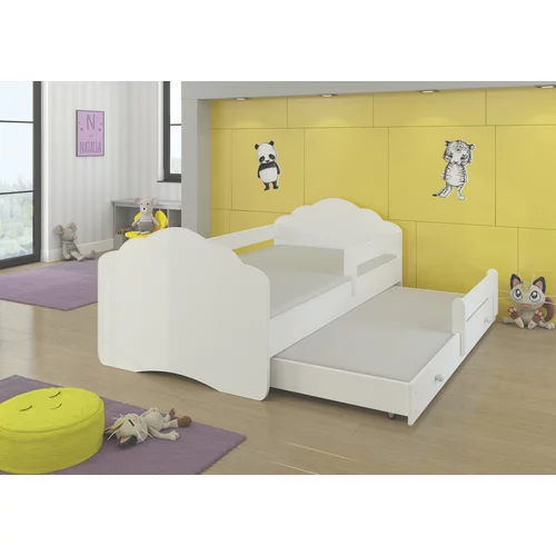 ADRK Furniture dječji krevet Casimo II s dodatnim ležajem - 80x160 cm s ogradom