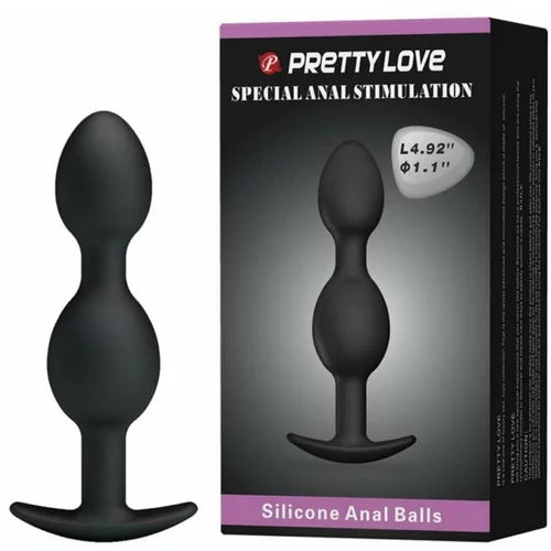 Pretty Love 2019 Silicone Anal Balls 4.92 Inch Black