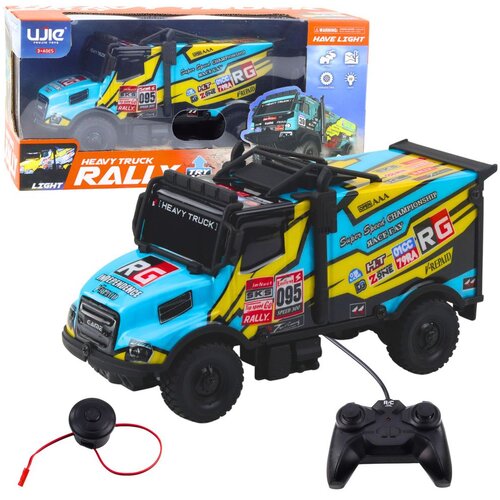 Rc kamion na daljinsko upravljanje automobil s osvijetljenom tirkiznom karoserijom Slike