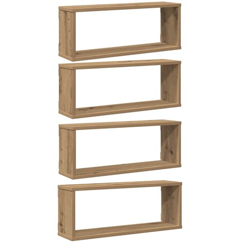  Zidne kockaste police 4 kom Artisan hrast 60x15x23 cm Slike
