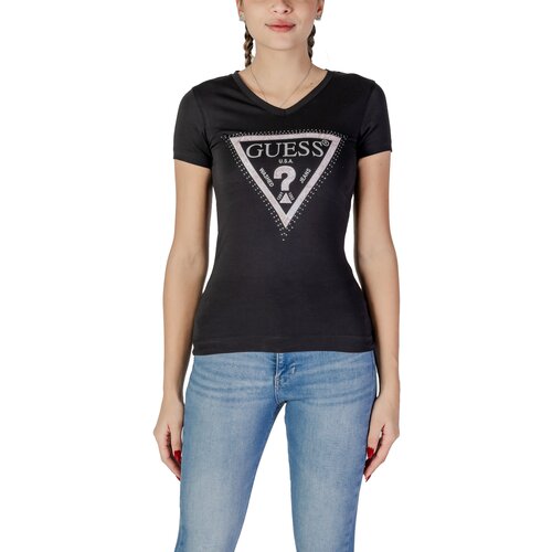Guess Majice s kratkimi rokavi SS VN PYTHON TRIANGLE W5RI21 J1314 Črna Cene