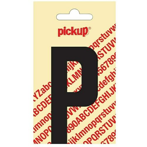 Pickup Naljepnica (Motiv: P, Crne boje, Visina: 90 mm) Slike