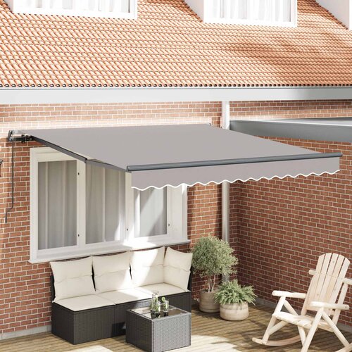  Skrovita tenda Svijetlo siva 350 x 250 cm Poliester i čelik Cijene
