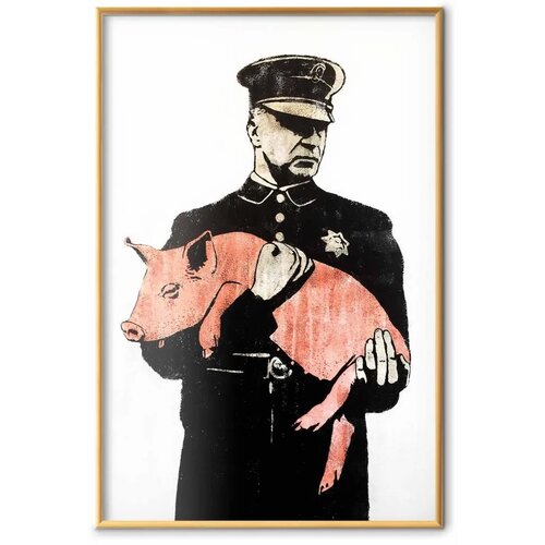  Plakat - Police Pig 40x60 Zlatni okvir Cene