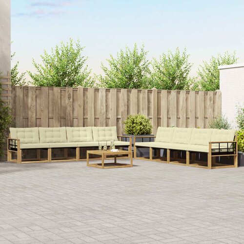  Set vanjskih sofa 9 kom. Bijela i krem Cene