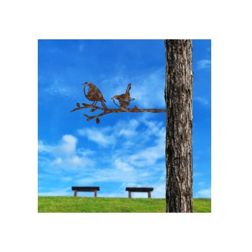 WALLXPERT decorative object figura bird on the branch 03 brown Cene
