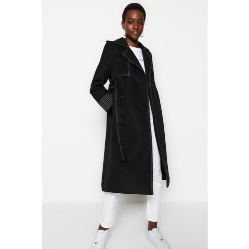 Trendyol Trench Coat - Black - Double-breasted Slike