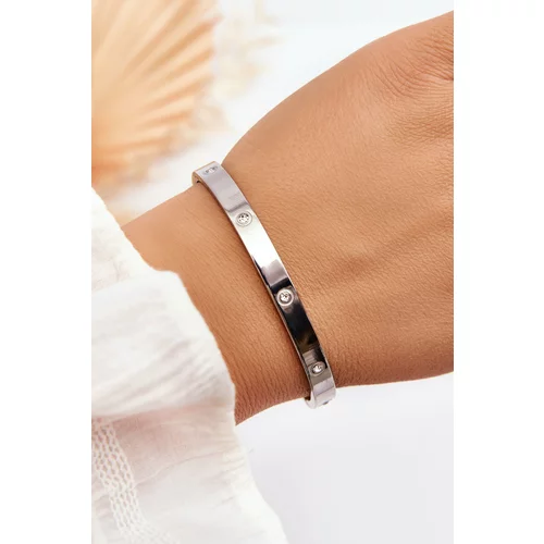 Kesi Steel bracelet with cubic zirconia silver Lauren