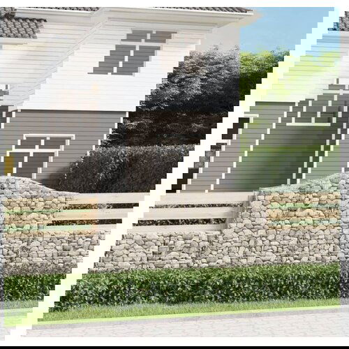 VidaXL Lučne gabionske ko&amp;scaron;are 40kom 200x50x120/140cm pocinčano željezo Slike