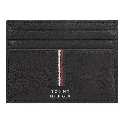 Tommy Hilfiger Etui za kreditne kartice Th Premium Leather Cc Holder AM0AM12186 Črna