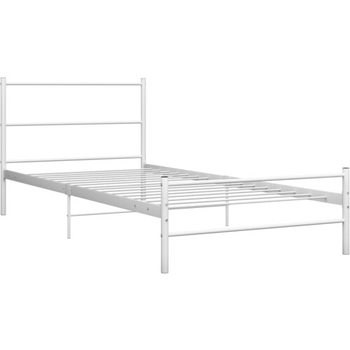 Maison Chic Posteljni okvir - Enojna postelja - Postelja za odrasle bel kovinski 90x200 cm-J6399, (21772111) Cene