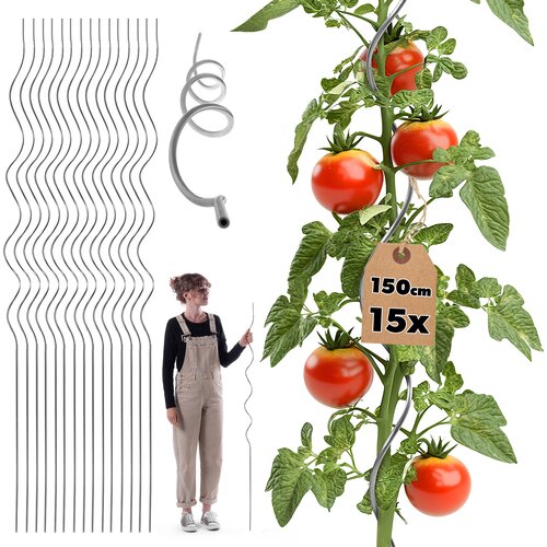 KADAX spiralna palica za paradižnik, fižol, kumare, podpora za rastline 150 cm 15 kosov, (5000362285) Cene