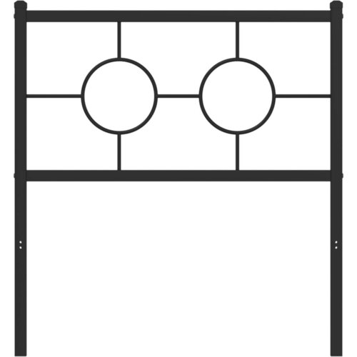  Metalno uzglavlje za krevet crno 75 cm - Crna 75 cm 1 Slike