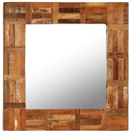  Zidno ogledalo od masivnog obnovljenog drva 60 x 60 cm