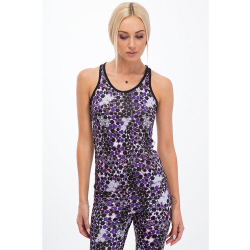 Fasardi Colorful sports top in geometric shapes / purple Slike