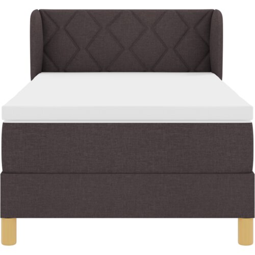 VidaXL Boxspring - Krevet s oprugama i madracem krem 90x200 cm Tamno smeđa Slike