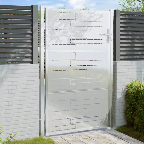 vidaXL Vrtna vrata 100 x 125 cm od nehrđajućeg čelika