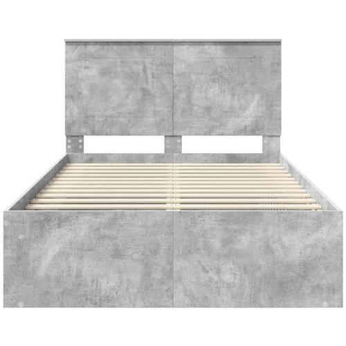  Okvir za krevet Beton 120 x 190 cm Čvrsto borovo drvo Slike