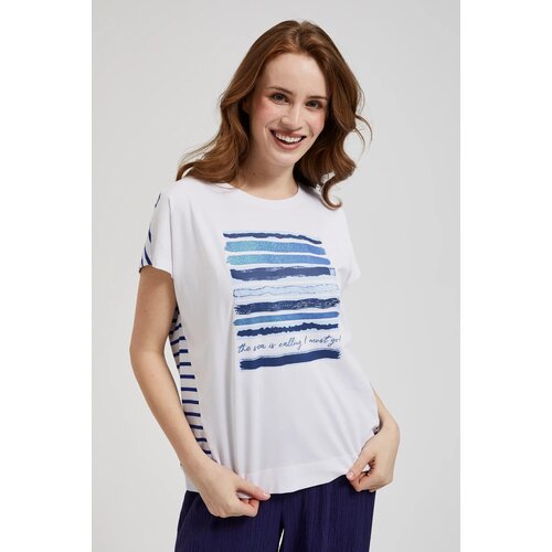 Moodo Women's T-shirt with print - white Cene