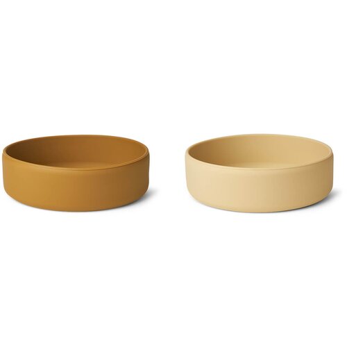 Liewood 2 dijelni set posudica od silikona damina golden caramel/safari mix Slike