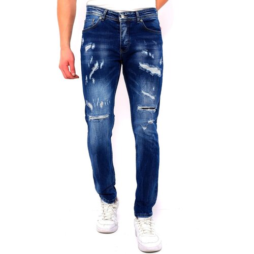 True Rise Kavbojke slim 140551210 Modra Slike