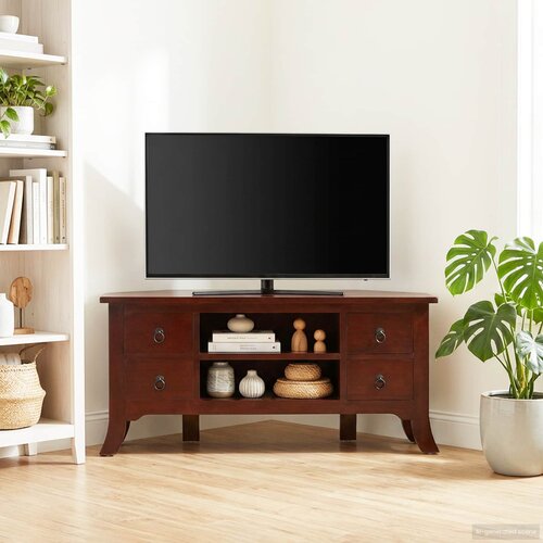 TV ormar Smeđa 100 x 40,5 x 46 cm Čvrsto mahagonijsko drvo Cijene