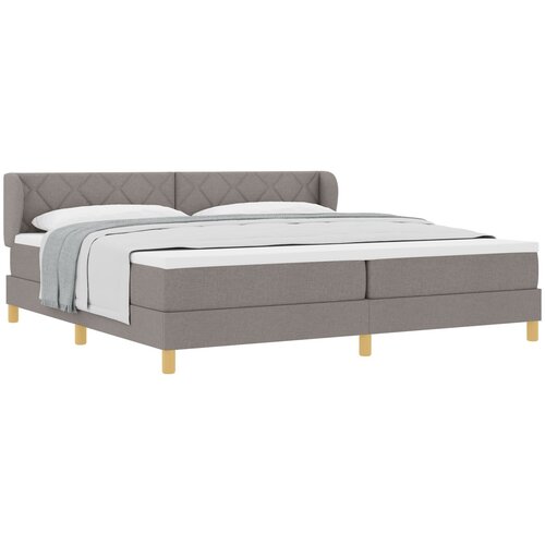 VidaXL Boxspring - Krevet s oprugama i madracem krem 90x200 cm Sivo-smeđa Slike
