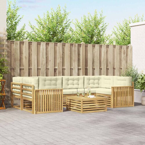  Set vanjskih sofa 7 kom. Bijela i krem Cene