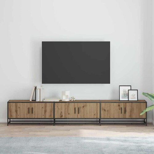 VidaXL TV ormar hrast artisan 240 x 35 x 41 cm Konstruirano drvo Slike
