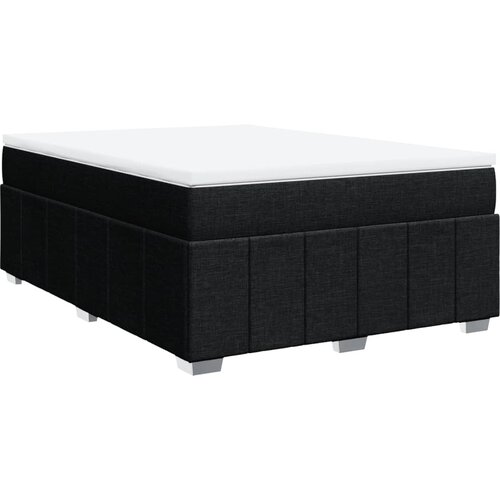 Maison Chic Box spring postelja - Vzmetna postelja z vzmetnico črna 160x200 cm blago SL11753, (21882292) Cene