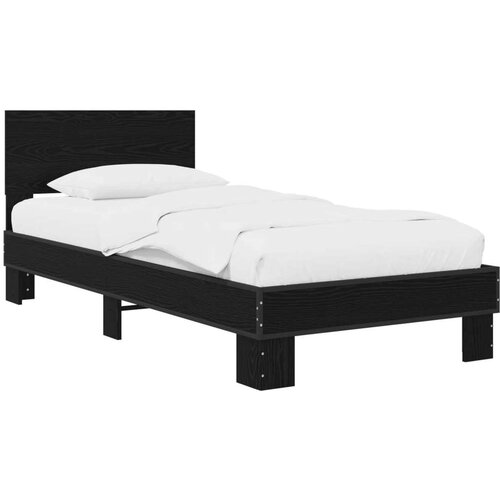  Okvir kreveta s uzglavljem Crni hrast 80 x 200 cm - Crni hrast Cene