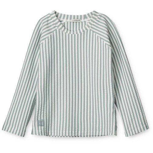 Liewood kopalna majica noah seersucker stripe sea blue/white Slike