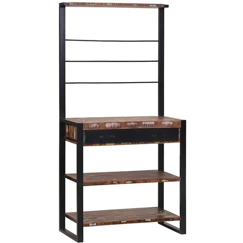 vidaXL Kuhinjska polica Večbarvno in črno 80 x 40 x 160 cm - - večbarvno - 27.45 - 80 x 40 x 160 cm - 2025--Uvoz_4 Cene