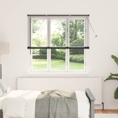 vidaXL Zavjesa za prozor sa zavjesama Ostalo Crna 80 x 130 cm Aluminij Cijene