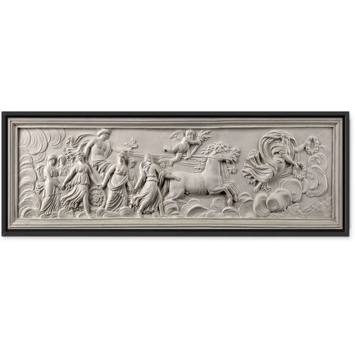  Slika - Relief: Apollo and Muses 120x40 U crnom drvenom okviru Cene