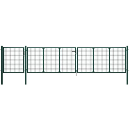 vidaXL Vrtna vrata čelična 500 x 75 cm zelena Cijene