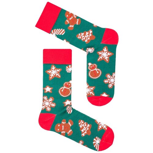 Milena Men's Christmas Socks Gingerbread Dark Green Cene