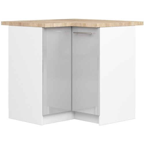 AKORD OLIWIA S90/90 Kabinet + BELO / METALNI SJAJ Vrh, (21713714) Cene