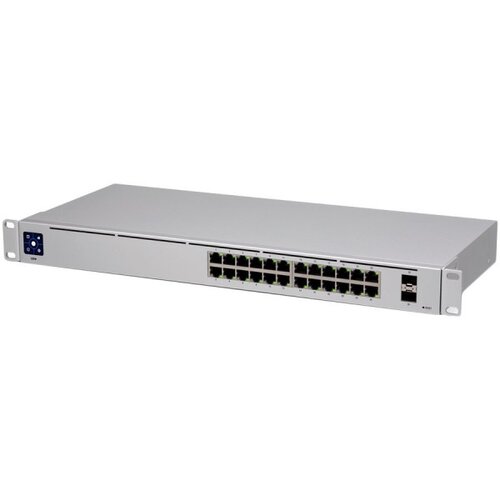 Ubiquiti UniFi Switch 24 is a fully managed Layer 2 switch with (24) Gigabit Ethernet ports and (2) Gigabit SFP ports for fiber connectivit Cene
